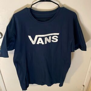 Vans tee, navy, large
